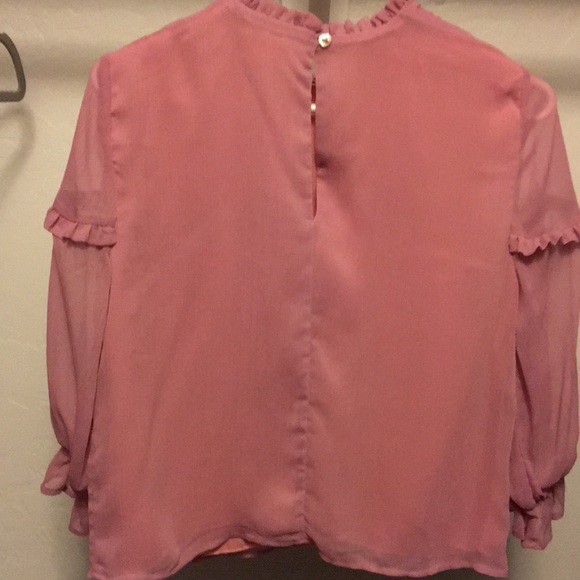 Pink Flirty Ruffle Front Top - Picture 2 of 5